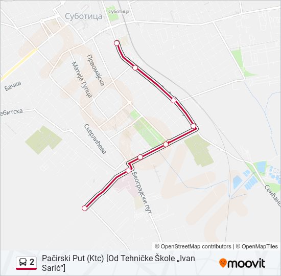 2 autobus mapa linije