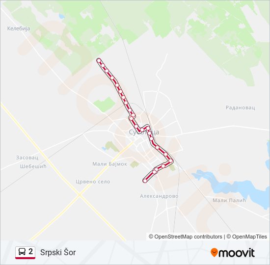 2 bus Line Map