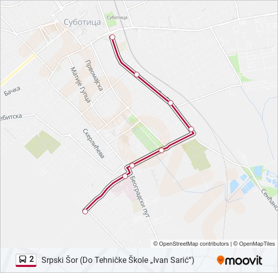 2 bus Line Map