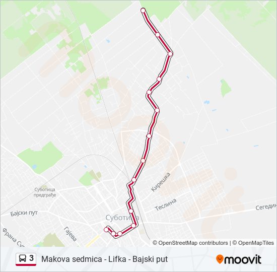 3 bus Line Map