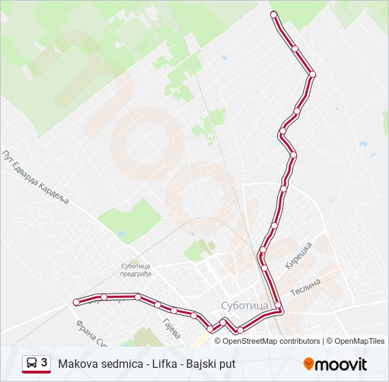 3 bus Line Map