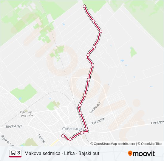 3 bus Line Map