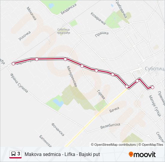 3 bus Line Map