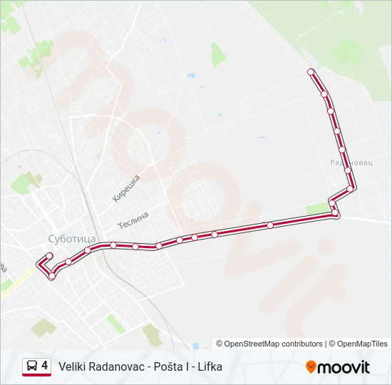4 Bus Line Map