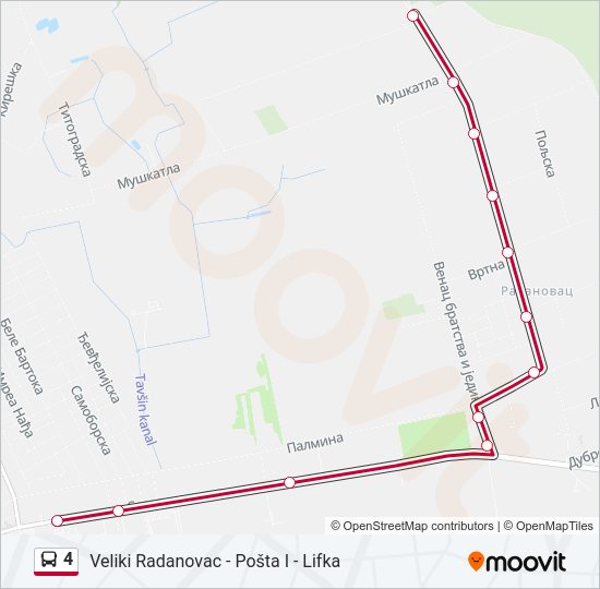 4 autobus mapa linije