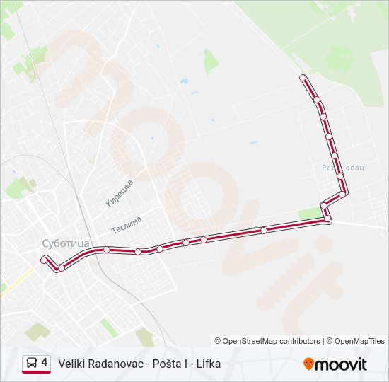 4 autobus mapa linije