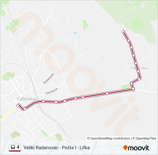 4 Bus Line Map
