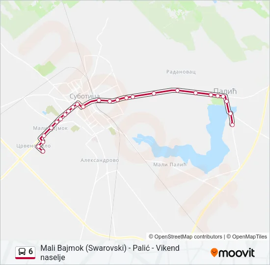 6 Bus Line Map