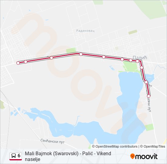 6 bus Line Map