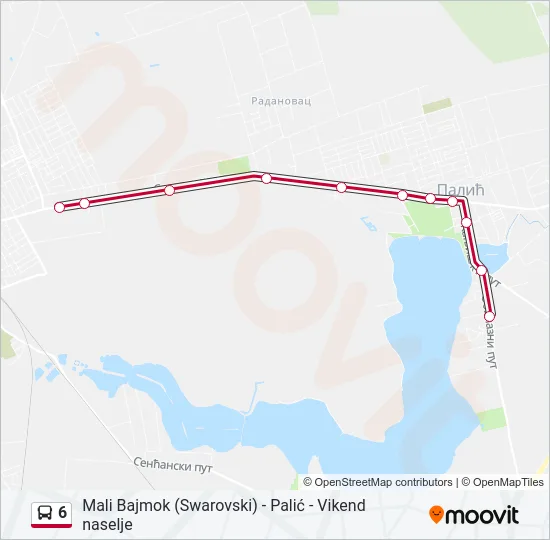 6 Bus Line Map