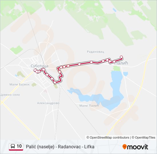 10 bus Line Map