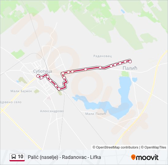 10 autobus mapa linije