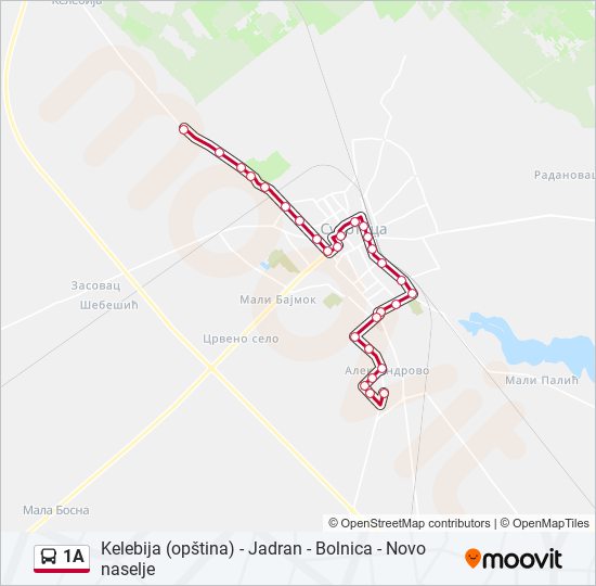 1A bus Line Map