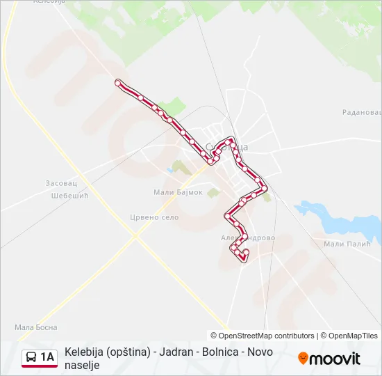 1A Bus Line Map