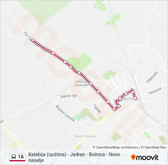 1A Bus Line Map