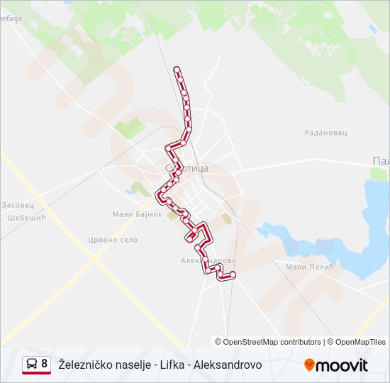 8 Bus Line Map