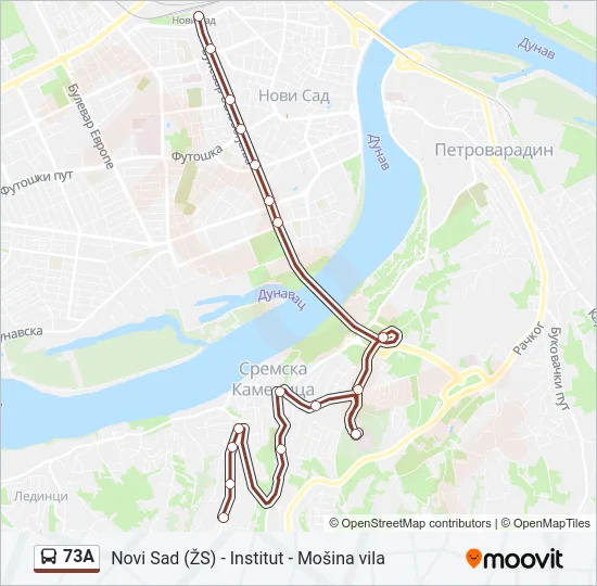 73A Bus Line Map
