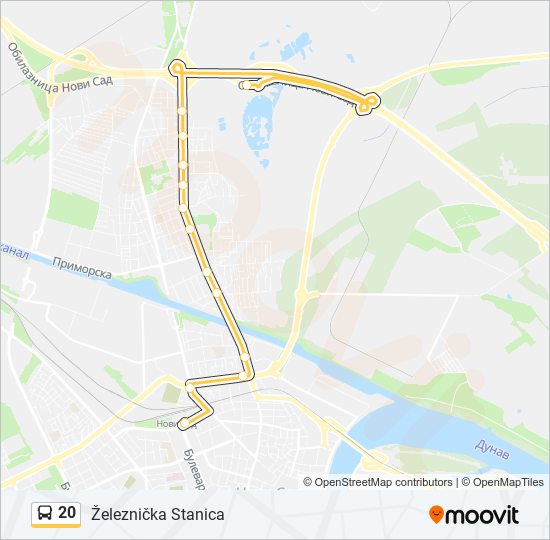 20 bus Line Map