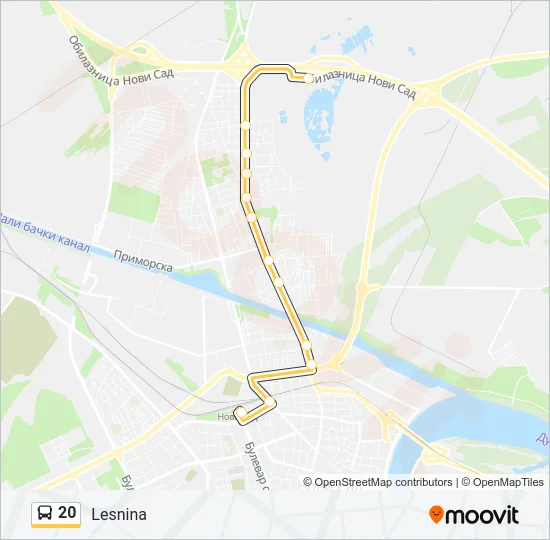 20 Bus Line Map