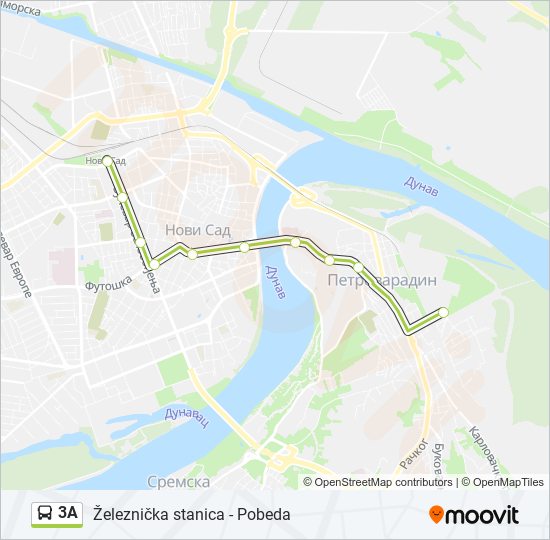 3A autobus mapa linije