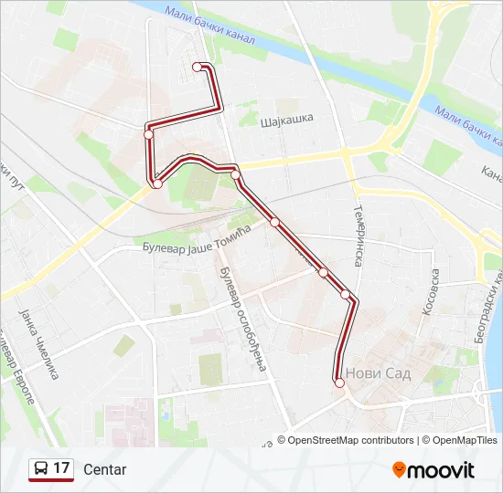 17 Bus Line Map