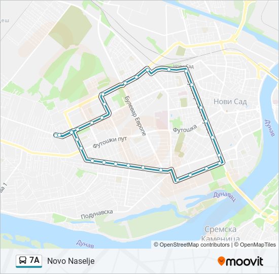 7A bus Line Map