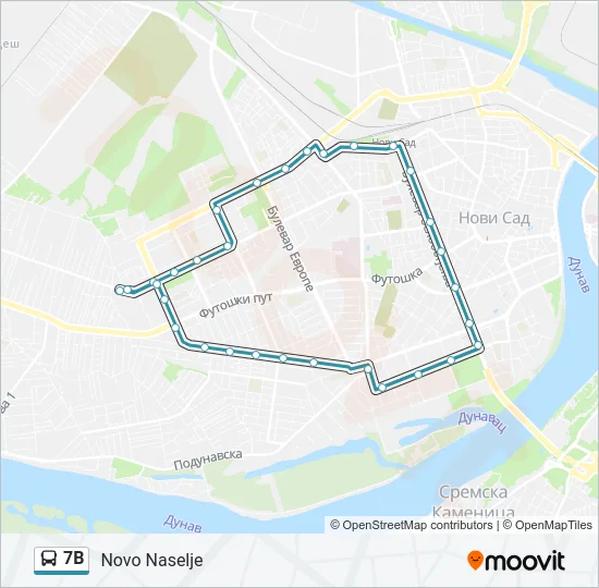 7B Bus Line Map