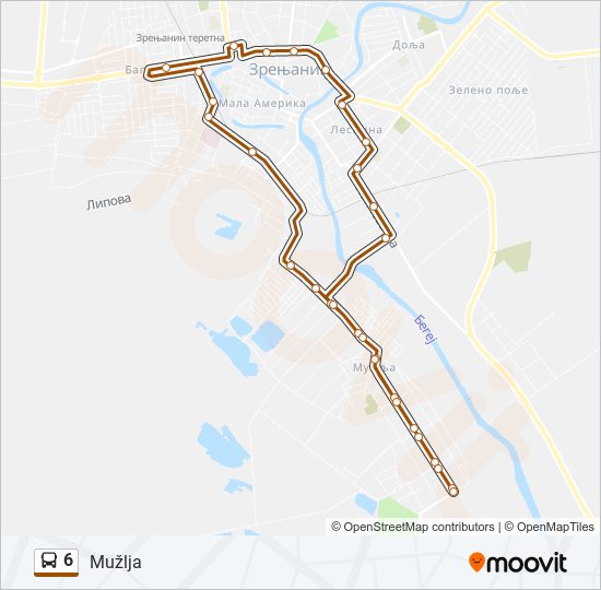 6 autobus mapa linije