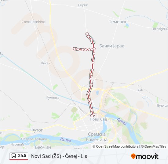 35A bus Line Map