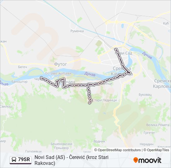 79SR bus Line Map