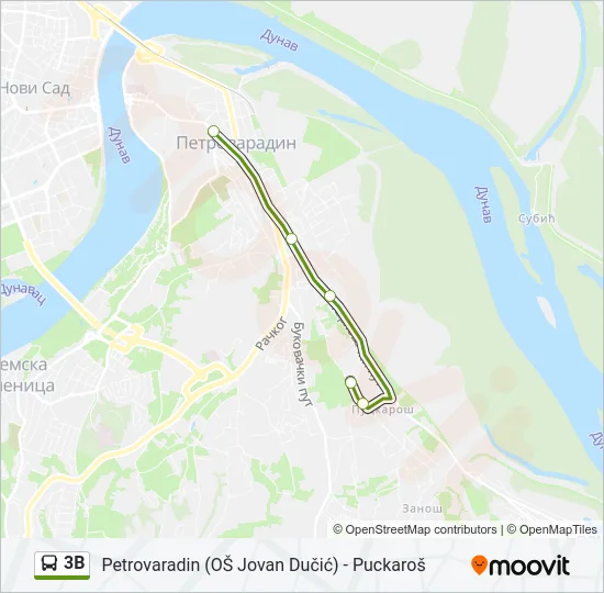 3B Bus Line Map