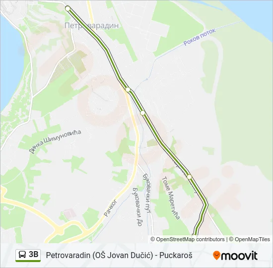 3B Bus Line Map