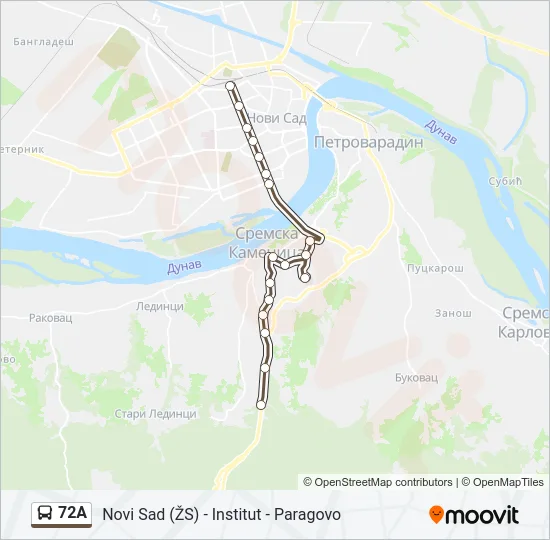 72A Bus Line Map