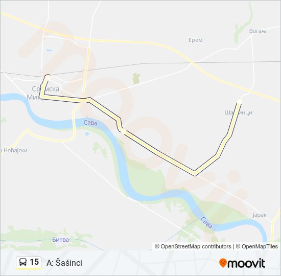 15 autobus mapa linije