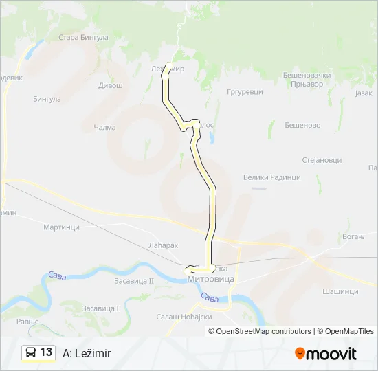 13 Bus Line Map