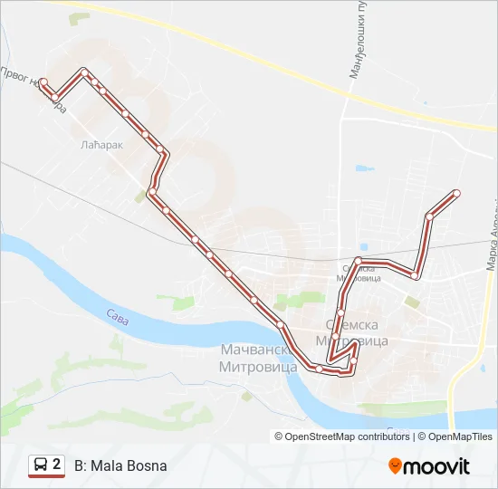 2 Bus Line Map