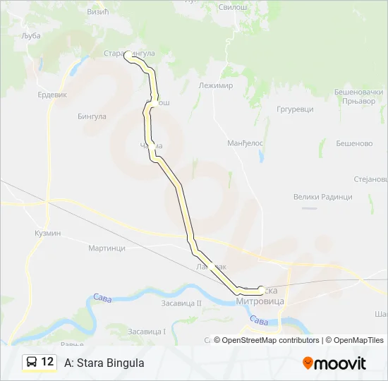 12 autobus mapa linije