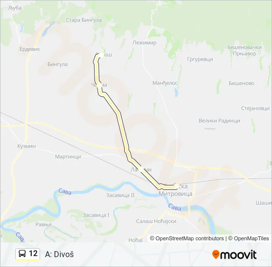 12 Bus Line Map