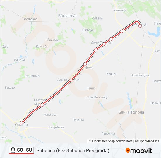 SO–SU voz mapa linije