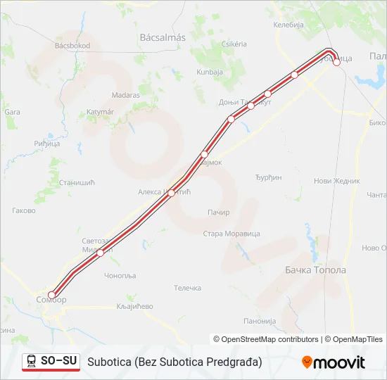 SO–SU Train Line Map