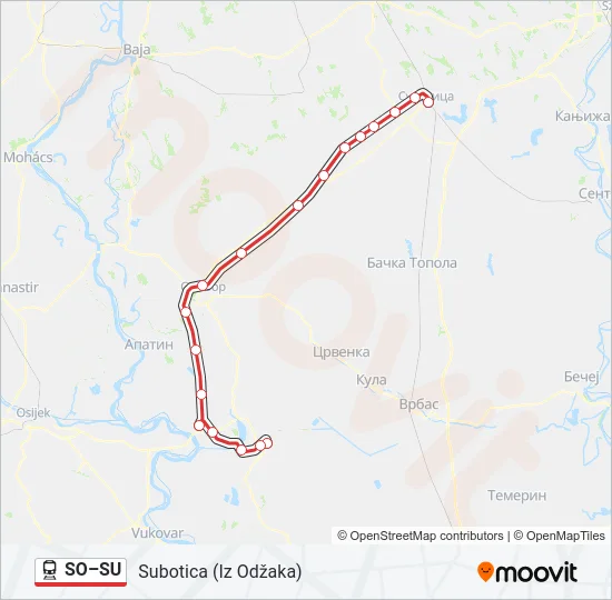 SO–SU Train Line Map