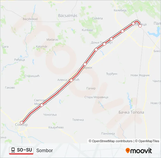 SO–SU Train Line Map