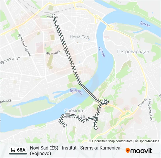 68A Bus Line Map