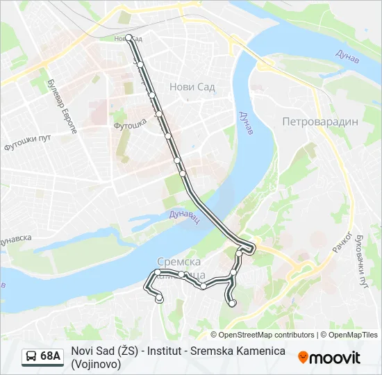 68A Bus Line Map