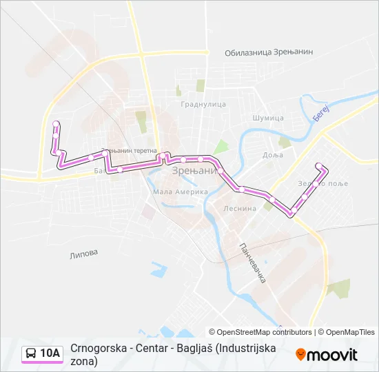 10A Bus Line Map