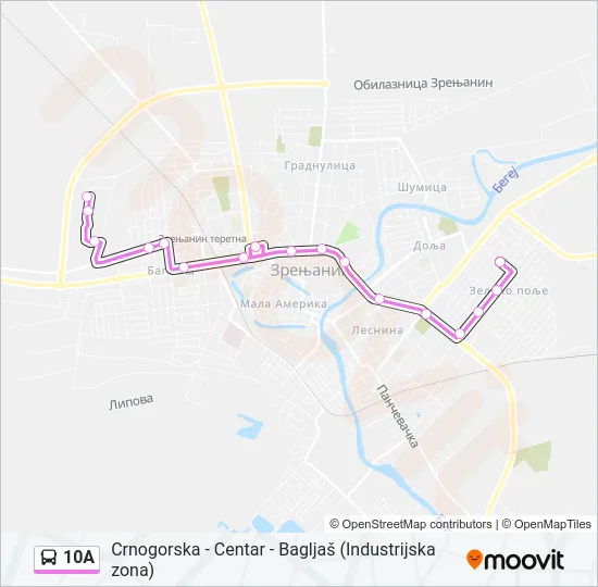10A Bus Line Map