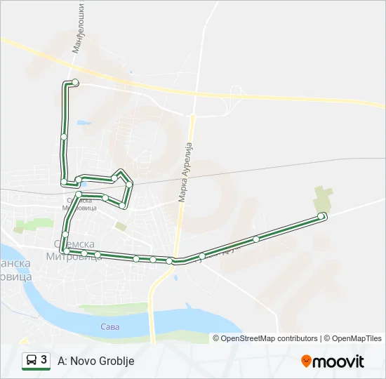 3 Bus Line Map