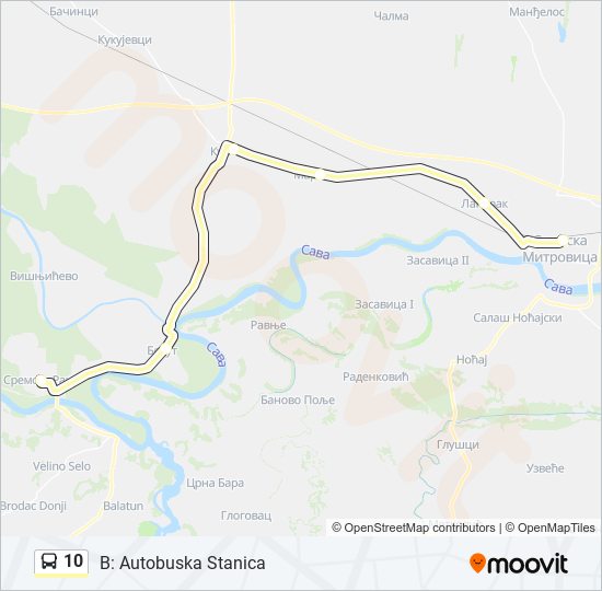 10 Bus Line Map