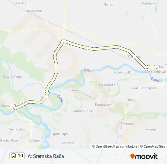 10 Bus Line Map