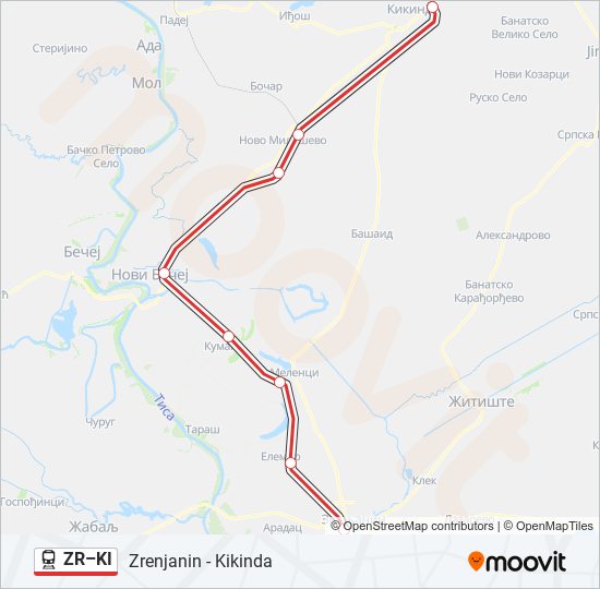 ZR–KI train Line Map